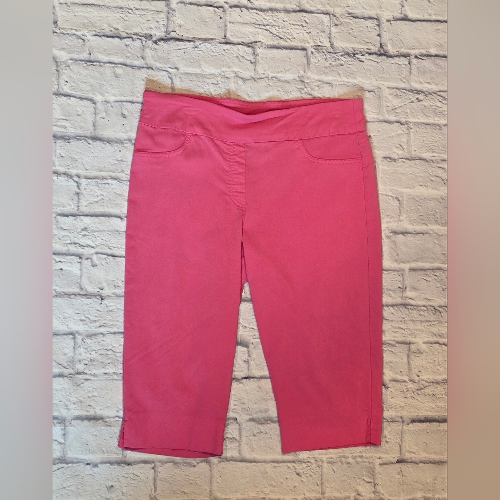 Ruby Rd Pink Capris Cotton Blend Casual Wear